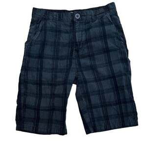 Micros Black & Gray Plaid Cargo Shorts Size 16